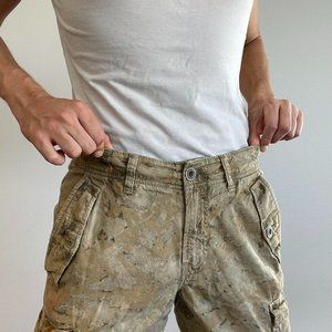 Barley & bass distressed army style khaki cargo skinny pants size 31